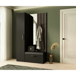 GARDEROBE Margaret II 121/203/43 met lamellen en hoge kast GARDEROBE Margaret II 121/203/43 met lamellen en hoge kast