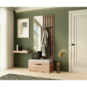 GARDEROBE Margaret II 81/203/43 met lamellen en spiegel GARDEROBE Margaret II 81/203/43 met lamellen en spiegel