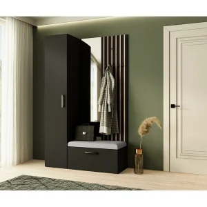 GARDEROBE Margaret II 121/203/43 met lamellen en hoge kast GARDEROBE Margaret II 121/203/43 met lamellen en hoge kast
