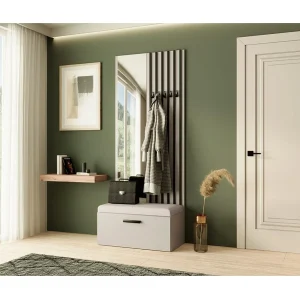 GARDEROBE Margaret II 81/203/43 met lamellen en spiegel GARDEROBE Margaret II 81/203/43 met lamellen en spiegel