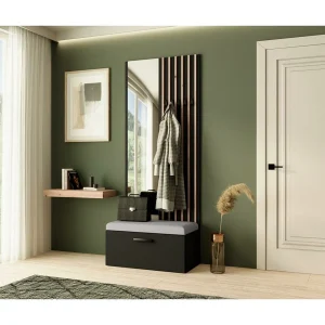 GARDEROBE Margaret II 81/203/43 met lamellen en spiegel GARDEROBE Margaret II 81/203/43 met lamellen en spiegel