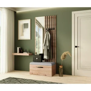GARDEROBE Margaret II 81/203/43 met lamellen en spiegel GARDEROBE Margaret II 81/203/43 met lamellen en spiegel