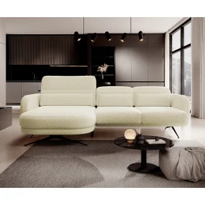 ECKSOFA BARILLO – Verstelbare rugleuning, stalen poten, 3 kussens, onafhankelijk, 261x170x97cm, linkerzijde platina ECKSOFA BARILLO – Verstelbare rugleuning, stalen poten, 3 kussens, onafhankelijk, 261x170x97cm, linkerzijde platina