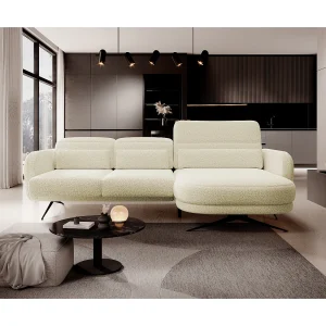 ECKSOFA BARILLO – Verstelbare rugleuning, stalen poten, 3 kussens, onafhankelijk, 261x170x97cm, rechterkant platinum ECKSOFA BARILLO – Verstelbare rugleuning, stalen poten, 3 kussens, onafhankelijk, 261x170x97cm, rechterkant platinum