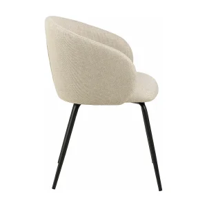 Ella eetkamerstoel met armleuningen beige.