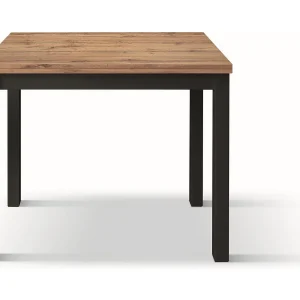 Eikenhouten tafel, antraciet poten, 90×90-180x90cm – POSITANO Eikenhouten tafel, antraciet poten, 90×90-180x90cm – POSITANO