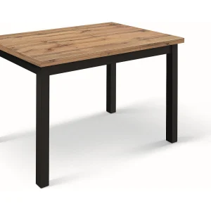 Eikenhouten tafel, antraciet poten, 110×70-190x70cm – POSITANO Eikenhouten tafel, antraciet poten, 110×70-190x70cm – POSITANO