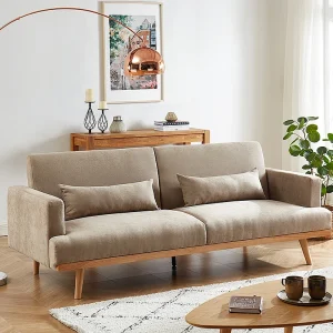 Driezits slaapbank van stof – Beige – ESMEE – Koop nu eenvoudig en goedkoop online Driezits slaapbank van stof – Beige – ESMEE – Koop nu eenvoudig en goedkoop online