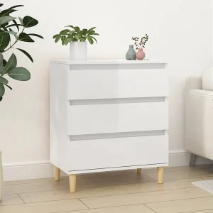 Dressoir 60x35x70 cm bewerkt hout hoogglans wit Dressoir 60x35x70 cm bewerkt hout hoogglans wit