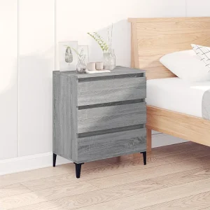 Dressoir 60x35x70 cm bewerkt hout grijs sonoma eikenkleurig Dressoir 60x35x70 cm bewerkt hout grijs sonoma eikenkleurig