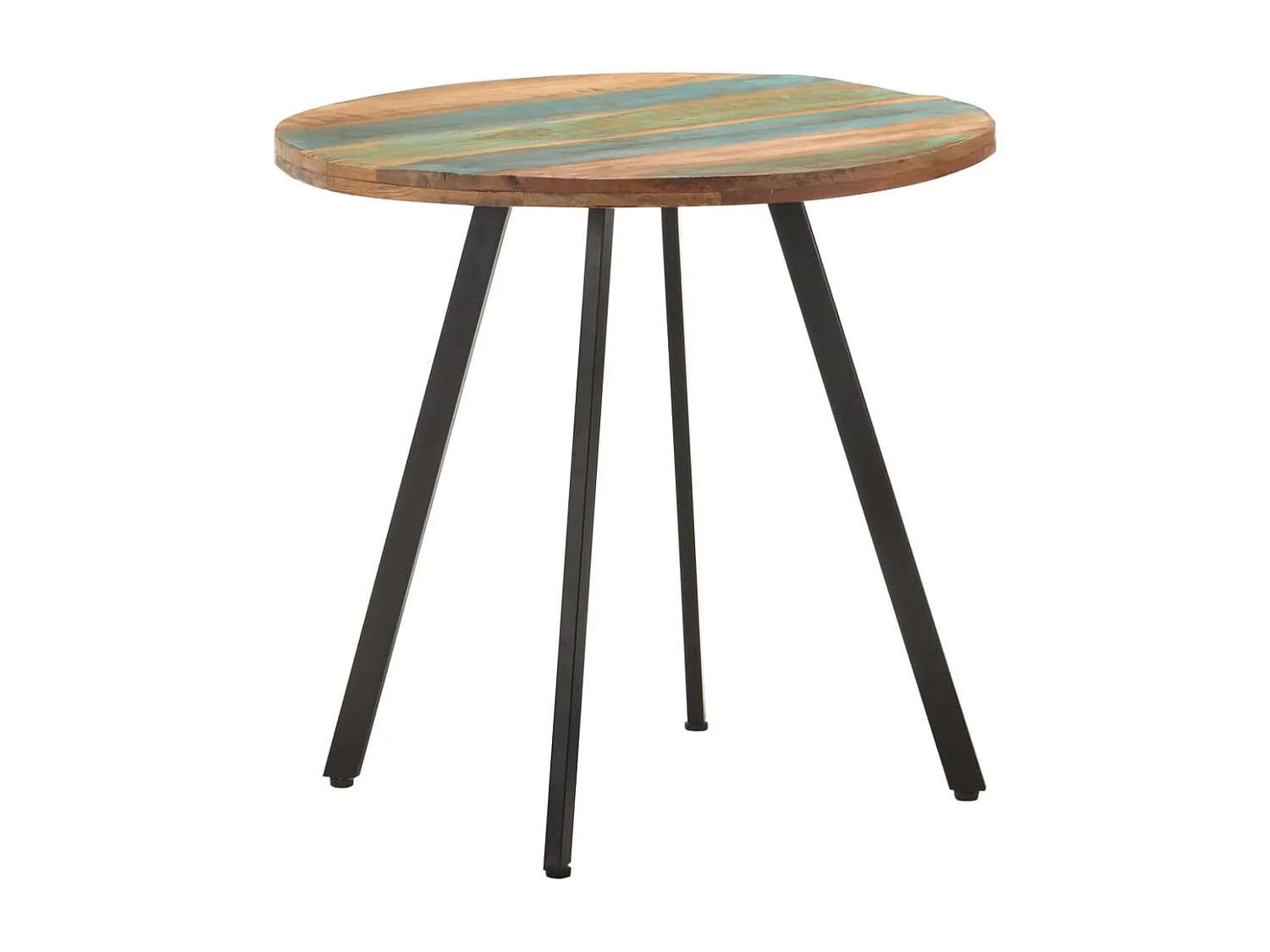 Eettafel 80 cm massief gerecycled hout