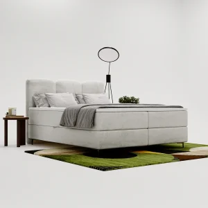 Emporius Malaga Box gestoffeerd bed 140×200 met matras H3 – boxspringbed, bed met opbergruimte en topper – fluweel lichtgrijs (Magic Velvet 2218) Emporius Malaga Box gestoffeerd bed 140×200 met matras H3 – boxspringbed, bed met opbergruimte en topper – fluweel lichtgrijs (Magic Velvet 2218)