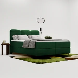 Emporius Malaga Box gestoffeerd bed 160×200 met matras H3 – boxspringbed, bed met opbergruimte en topper – fluweel groen (Magic Velvet 2225) Emporius Malaga Box gestoffeerd bed 160×200 met matras H3 – boxspringbed, bed met opbergruimte en topper – fluweel groen (Magic Velvet 2225)