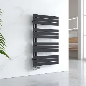 EMKE Handdoekradiator voor Warm Water, Plat Paneel, Handdoekradiator met Laterale Aansluiting, Zwart 1041x600mm 639Watt EMKE Handdoekradiator voor Warm Water, Plat Paneel, Handdoekradiator met Laterale Aansluiting, Zwart 1041x600mm 639Watt