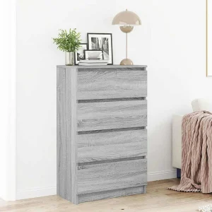 Dressoir 60x35x98,5 cm bewerkt hout grijs sonoma eikenkleurig Dressoir 60x35x98,5 cm bewerkt hout grijs sonoma eikenkleurig