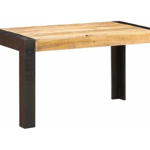 Eettafel 140x70x76 cm massief ruw mangohout Eettafel 140x70x76 cm massief ruw mangohout