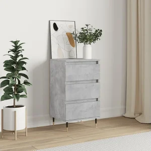 Dressoir 40x35x70 cm bewerkt hout betongrijs Dressoir 40x35x70 cm bewerkt hout betongrijs