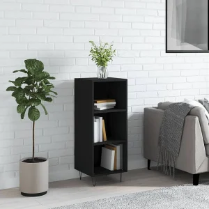 Dressoir 34,5×32,5×90 cm bewerkt hout zwart Dressoir 34,5×32,5×90 cm bewerkt hout zwart