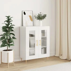 Dressoir 69,5x34x90 cm bewerkt hout hoogglans wit Dressoir 69,5x34x90 cm bewerkt hout hoogglans wit