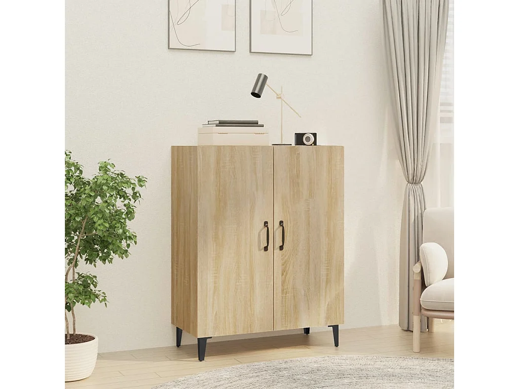 Dressoir 70x34x90 cm bewerkt hout sonoma eikenkleurig
