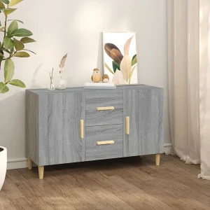 Dressoir 100x36x60 cm bewerkt hout grijs sonoma eikenkleurig Dressoir 100x36x60 cm bewerkt hout grijs sonoma eikenkleurig