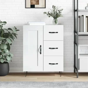 Dressoir 69,5x34x90 cm bewerkt hout hoogglans wit Dressoir 69,5x34x90 cm bewerkt hout hoogglans wit