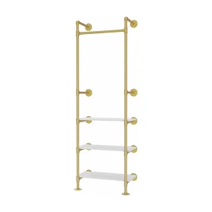 Entreekast met twee planken Industriële stijl kledingrek Kapstok H178cm Entreekast met twee planken Industriële stijl kledingrek Kapstok H178cm