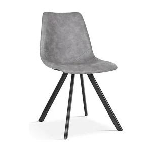 EMET PU Stoel Donkergrijs, afmetingen H83 x B46 x D60 cm, ideaal voor uw keuken of eetkamer