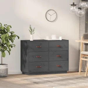 Dressoir 100x40x75 cm massief grenenhout grijs Dressoir 100x40x75 cm massief grenenhout grijs