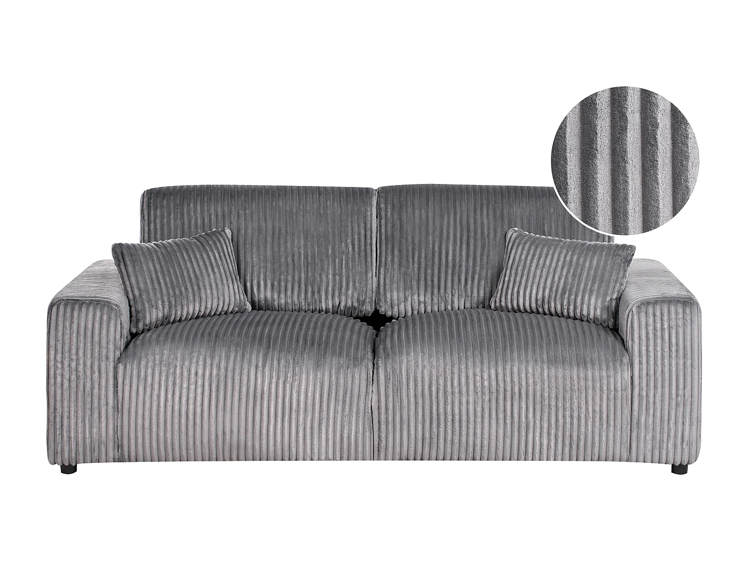 Driezitsbank corduroy grijs SANDORA