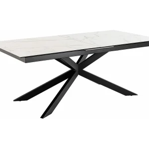 Galina eetkamertafel 100x240cm incl. 1 verlengblad, wit. Galina eetkamertafel 100x240cm incl. 1 verlengblad, wit.