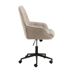 Eamon kantoorstoel bouclé beige.