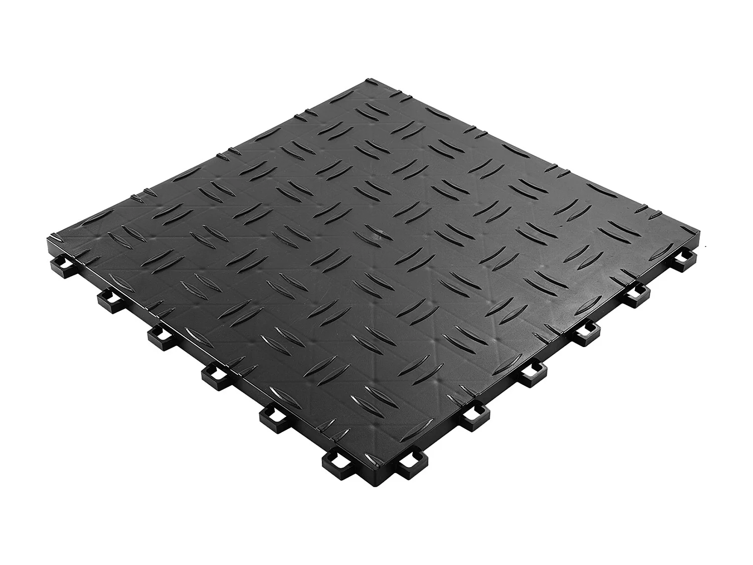 Garagetegels SucceBuy 25-Pack 30,48x30,48 cm Zwarte in Elkaar Grijpende Garagetegels