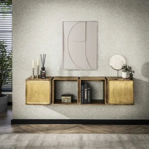 Dressoir Brass – Massief Mango Zwart – 169cm breed Dressoir Brass – Massief Mango Zwart – 169cm breed