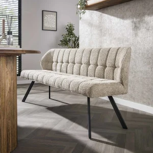 Eetkamerbank Raster – Boucle Zandkleur