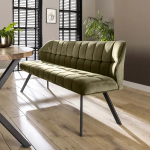 Eetkamerbank Raster – 180cm Breed – Groen Eetkamerbank Raster – 180cm Breed – Groen
