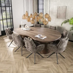Eetkamertafel Sculpture – Massief Acacia Drift Brown Eetkamertafel Sculpture – Massief Acacia Drift Brown