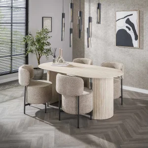 Eetkamertafel 180 Arch – Travertin look