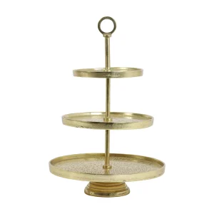 Etagere LUTEK – Ø32x48cm – Goud Etagere LUTEK – Ø32x48cm – Goud