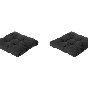 Florance Zitkussen Rib black – Ca. 60×60 cm – Set van 2 Florance Zitkussen Rib black – Ca. 60×60 cm – Set van 2