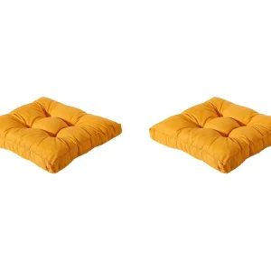 Florance Zitkussen Panama golden glow – Ca. 60×60 cm – Set van 2 Florance Zitkussen Panama golden glow – Ca. 60×60 cm – Set van 2