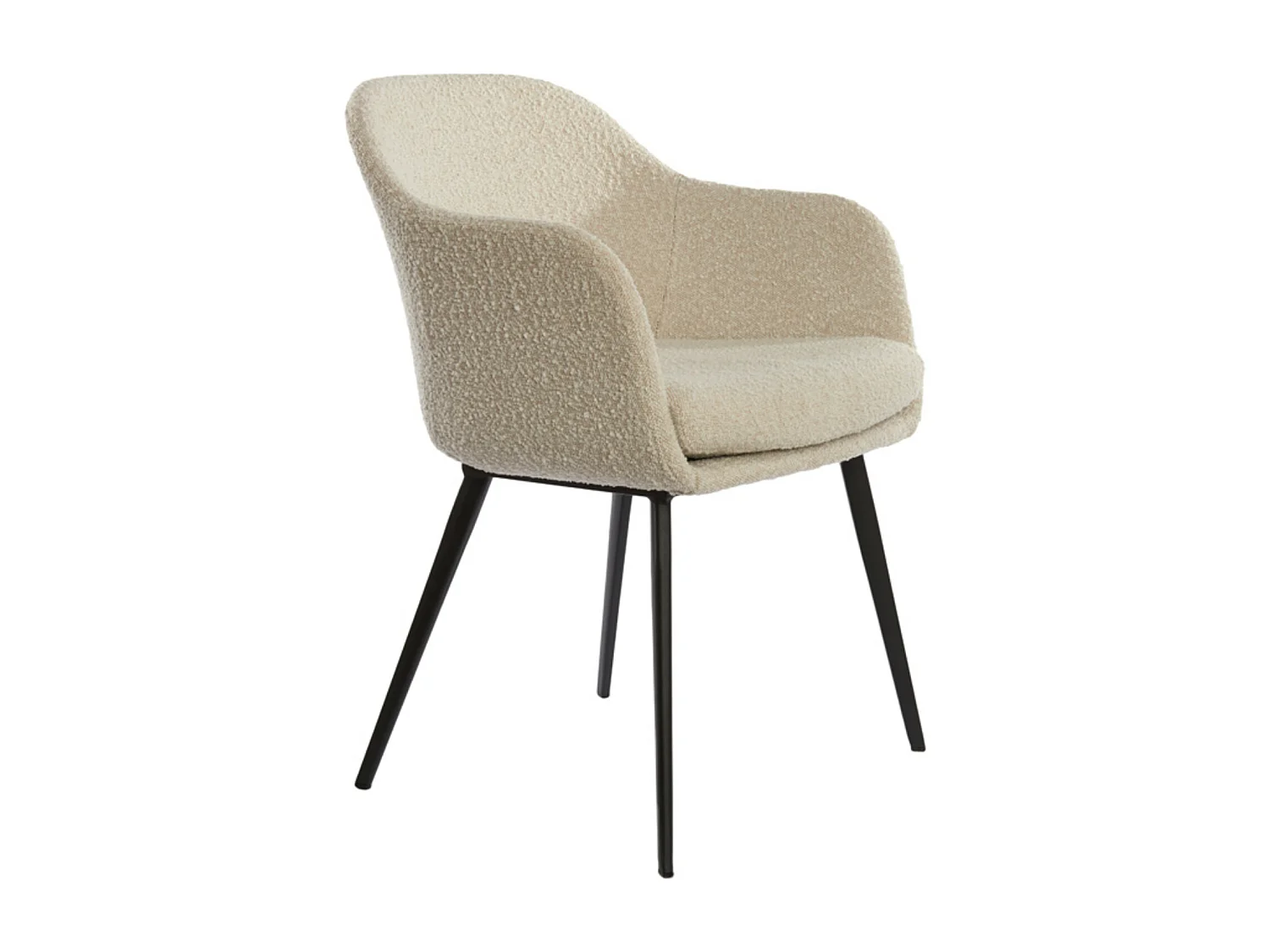 Eetkamerstoel LEONE - 59x58.5x82cm - Bruin - Set van 2