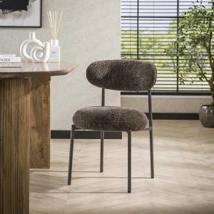 Eetkamerstoel Round – Tissee Cargo Bruin – Set van 2