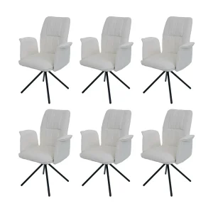Eetkamerstoel MCW-N99 (set van 6),  crème
