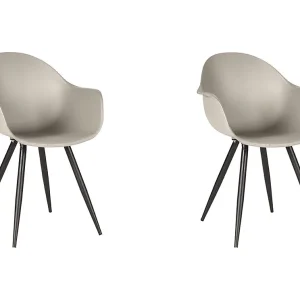 Eetkamerstoel Luca – 58x54x85cm – Zandkleurig – set van 2 Eetkamerstoel Luca – 58x54x85cm – Zandkleurig – set van 2