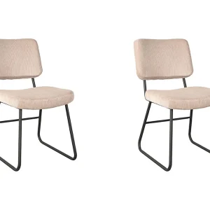 Eetkamerstoel Noah – Naturel – Ribcord – set van 2 Eetkamerstoel Noah – Naturel – Ribcord – set van 2