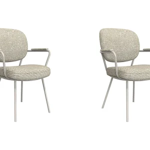 Eetkamerstoel Lausanne – Naturel – Boucle – set van 2 Eetkamerstoel Lausanne – Naturel – Boucle – set van 2