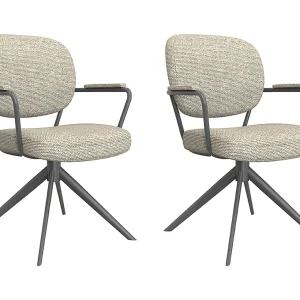 Eetkamerstoel Basel – Naturel – Boucle – set van 2