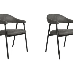 Eetkamerstoel Amaze – Antraciet – Micro Suede – set van 2 Eetkamerstoel Amaze – Antraciet – Micro Suede – set van 2