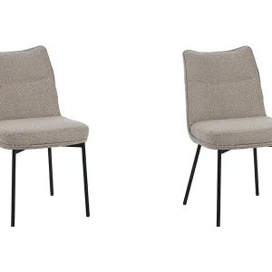 Eetkamerstoel Lennon – Naturel – Boucle – set van 2 Eetkamerstoel Lennon – Naturel – Boucle – set van 2